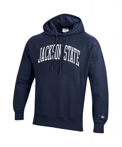 Men's Navy Jackson State Tigers Tall Arch Pullover Hoodie $42.75 Sweatshirt