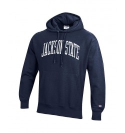 Men's Navy Jackson State Tigers Tall Arch Pullover Hoodie $42.75 Sweatshirt