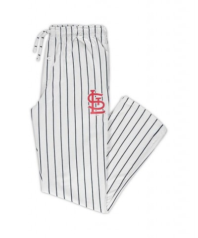 Men's White, Navy St. Louis Cardinals Big and Tall Pinstripe Sleep Pants $25.20 Pajama