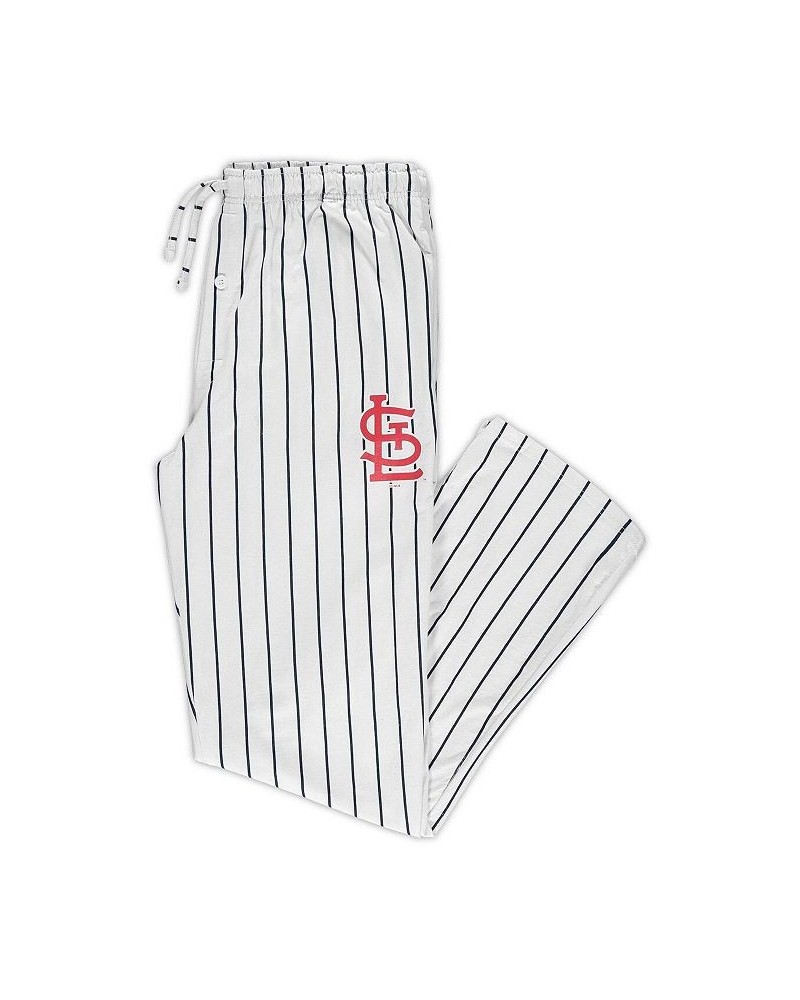 Men's White, Navy St. Louis Cardinals Big and Tall Pinstripe Sleep Pants $25.20 Pajama