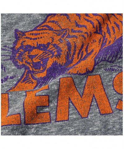 Men's Heathered Gray Clemson Tigers Vintage-Like Tri-Blend T-shirt $18.00 T-Shirts