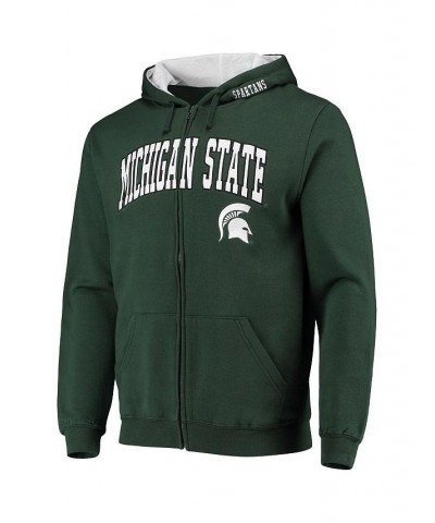 Men's Green Michigan State Spartans Arch and Logo 3.0 Full-Zip Hoodie $31.19 Sweatshirt