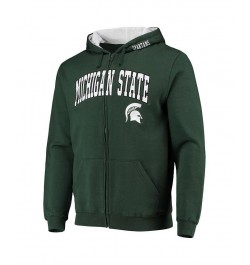 Men's Green Michigan State Spartans Arch and Logo 3.0 Full-Zip Hoodie $31.19 Sweatshirt