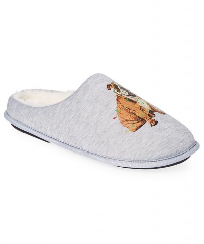 Men's Holiday Bulldog Fleece-Lined Slippers Tan/Beige $10.31 Shoes