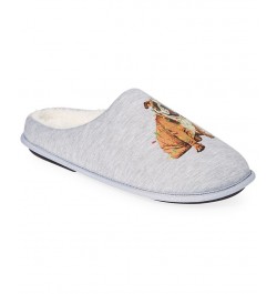 Men's Holiday Bulldog Fleece-Lined Slippers Tan/Beige $10.31 Shoes