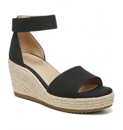 Oakley Ankle Strap Wedge Sandals Black $34.00 Shoes