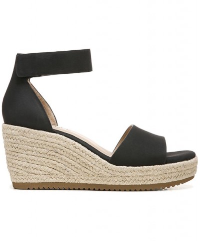 Oakley Ankle Strap Wedge Sandals Black $34.00 Shoes