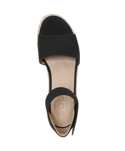 Oakley Ankle Strap Wedge Sandals Black $34.00 Shoes