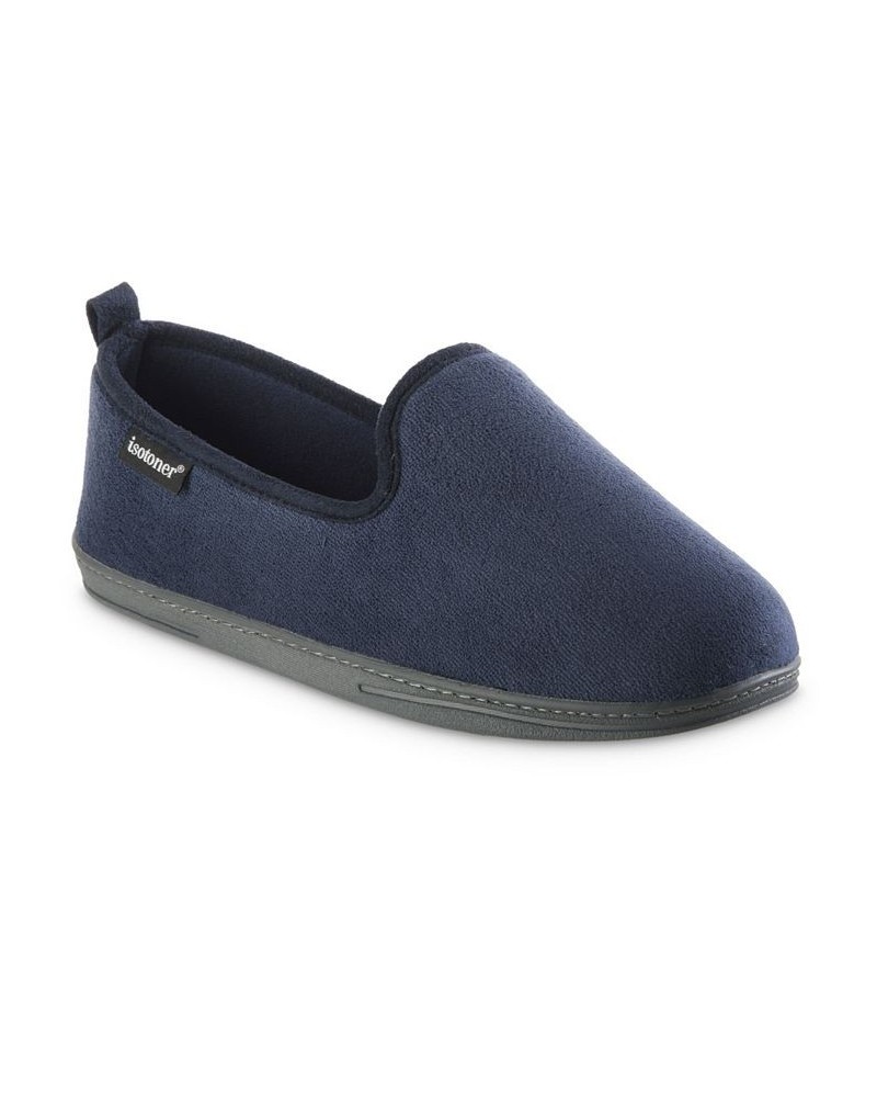 Men's Memory Foam Microterry Samson Closed Back Slippers Blue $11.04 Shoes