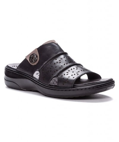 Women's Gertie Slide Sandals Black $50.32 Shoes