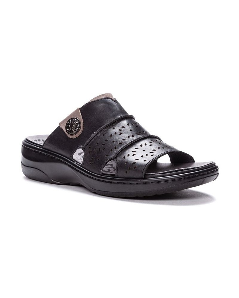 Women's Gertie Slide Sandals Black $50.32 Shoes