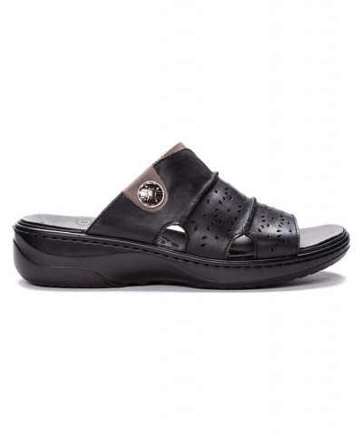 Women's Gertie Slide Sandals Black $50.32 Shoes