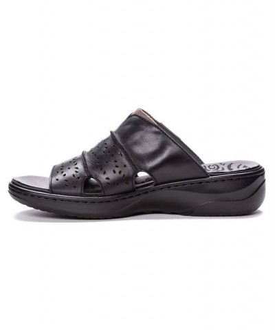 Women's Gertie Slide Sandals Black $50.32 Shoes