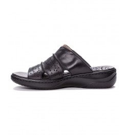 Women's Gertie Slide Sandals Black $50.32 Shoes