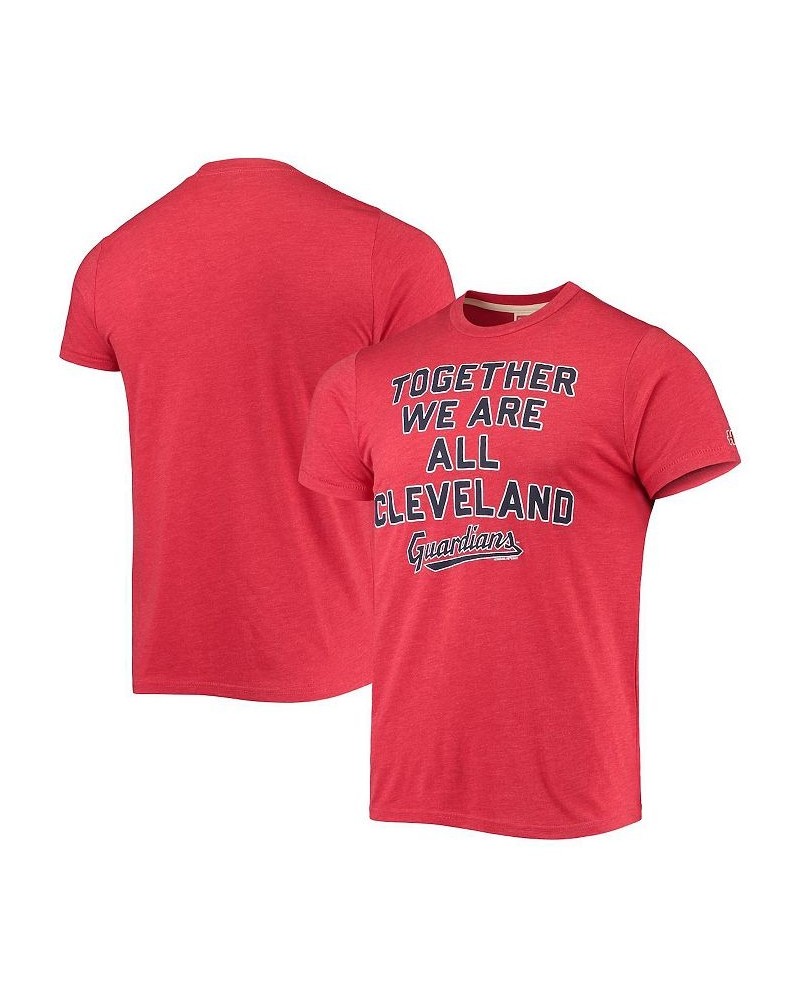 Men's Red Cleveland Guardians Hyper Local Tri-Blend T-shirt $20.64 T-Shirts