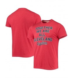 Men's Red Cleveland Guardians Hyper Local Tri-Blend T-shirt $20.64 T-Shirts