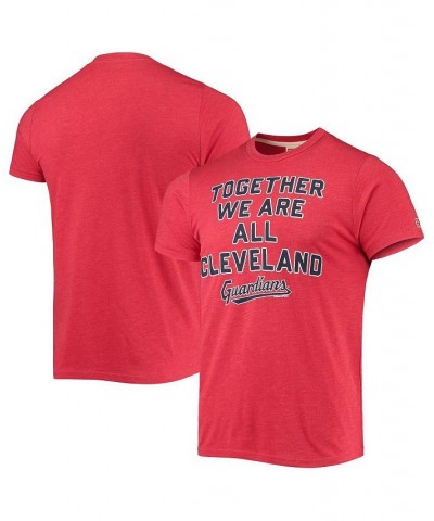 Men's Red Cleveland Guardians Hyper Local Tri-Blend T-shirt $20.64 T-Shirts