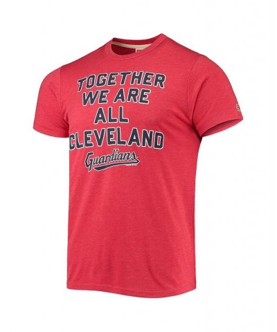 Men's Red Cleveland Guardians Hyper Local Tri-Blend T-shirt $20.64 T-Shirts