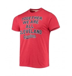 Men's Red Cleveland Guardians Hyper Local Tri-Blend T-shirt $20.64 T-Shirts