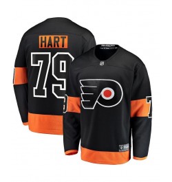 Men's Carter Hart Black Philadelphia Flyers Alternate Premier Breakaway Player Jersey $49.35 Jersey