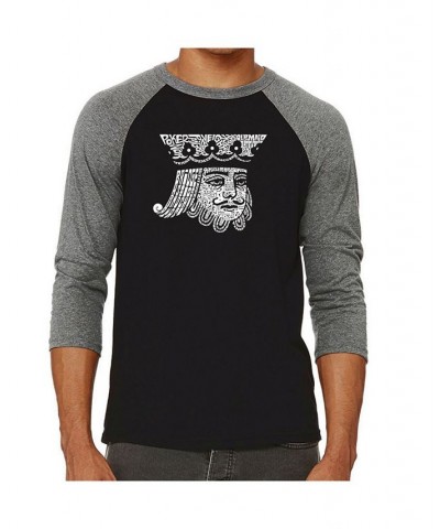 King of Spades Men's Raglan Word Art T-shirt Gray $20.70 T-Shirts