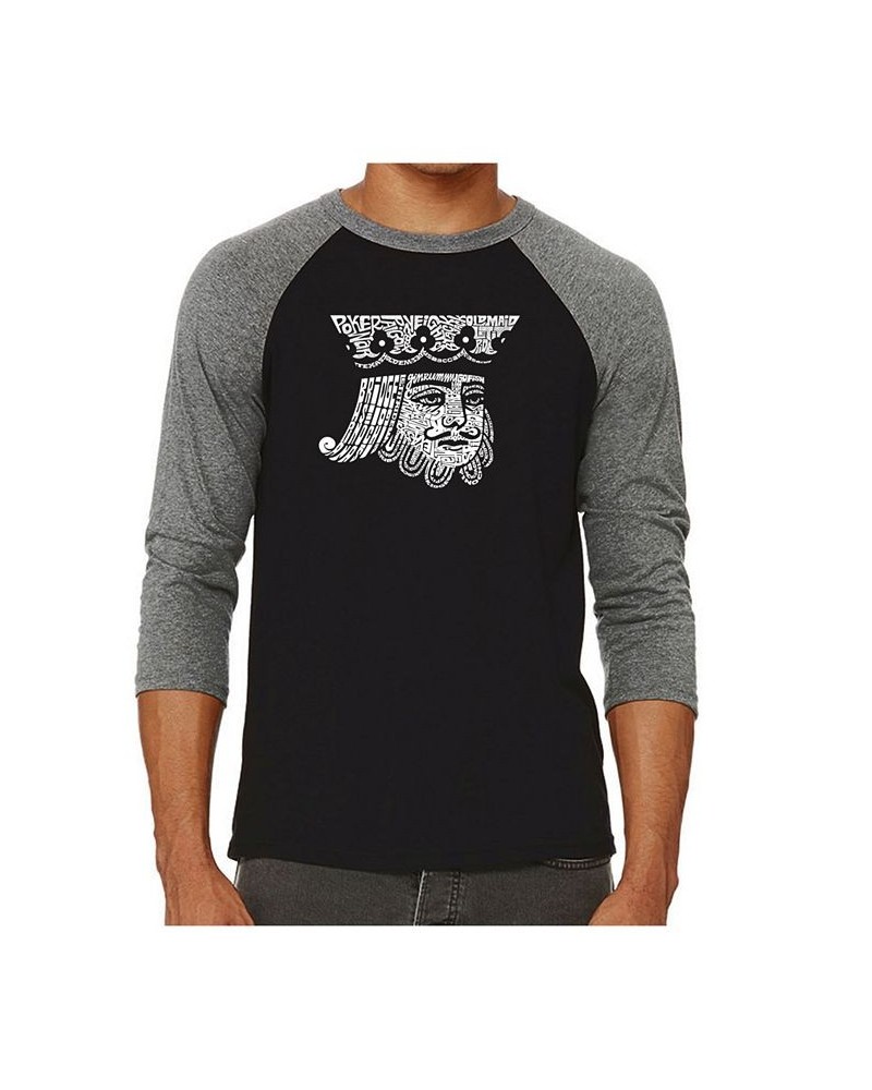 King of Spades Men's Raglan Word Art T-shirt Gray $20.70 T-Shirts