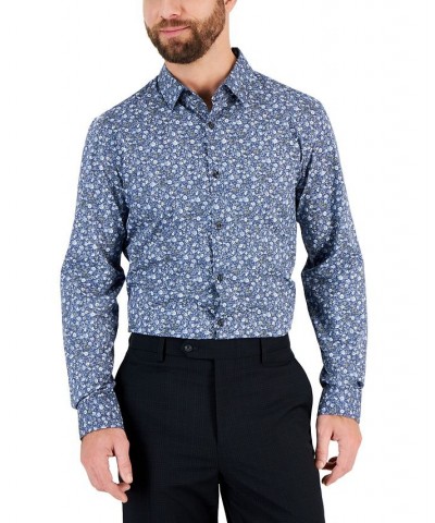 Men's Georgie Floral Print Shirt Blue $17.98 Shirts