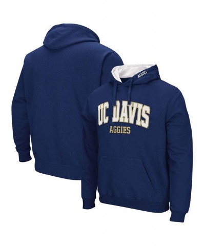 Men's Navy UC Davis Aggies Arch and Logo Pullover Hoodie $23.10 Sweatshirt