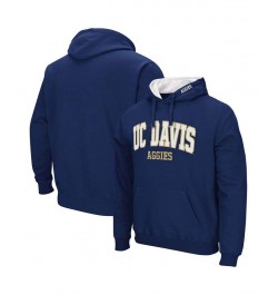 Men's Navy UC Davis Aggies Arch and Logo Pullover Hoodie $23.10 Sweatshirt