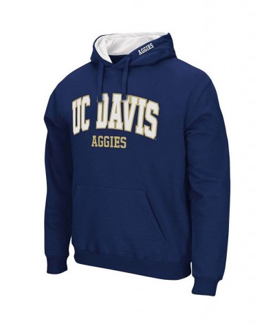 Men's Navy UC Davis Aggies Arch and Logo Pullover Hoodie $23.10 Sweatshirt