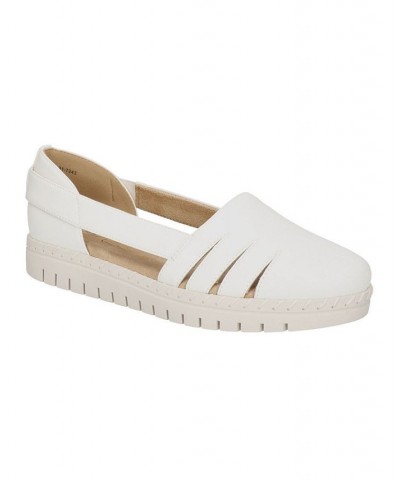 Women's Bugsy Comfort Slip-on Flats White $26.00 Shoes