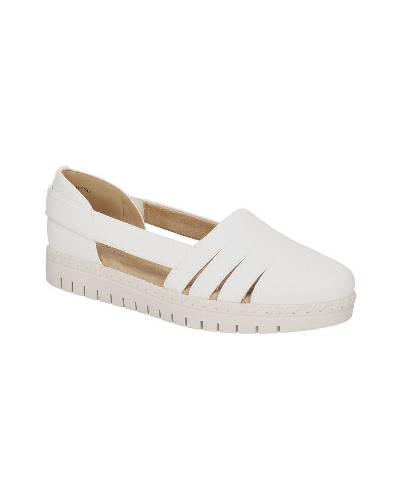 Women's Bugsy Comfort Slip-on Flats White $26.00 Shoes