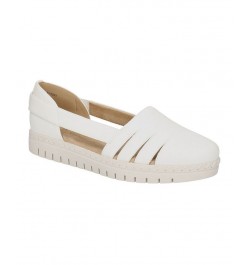 Women's Bugsy Comfort Slip-on Flats White $26.00 Shoes