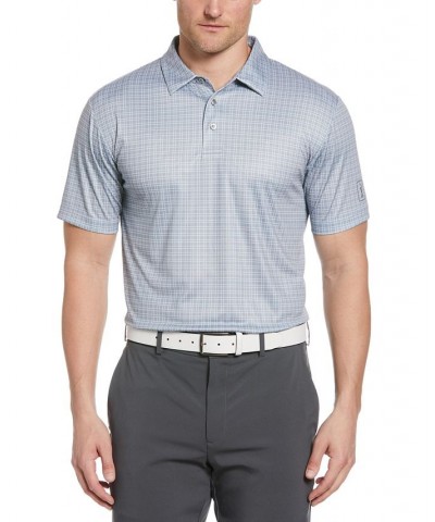 Men's Big & Tall Plaid Short-Sleeve Performance Polo Gray $33.62 Polo Shirts