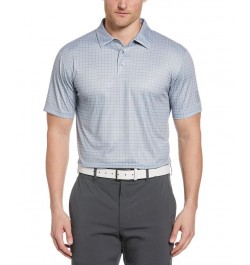 Men's Big & Tall Plaid Short-Sleeve Performance Polo Gray $33.62 Polo Shirts