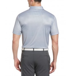 Men's Big & Tall Plaid Short-Sleeve Performance Polo Gray $33.62 Polo Shirts