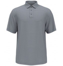 Men's Big & Tall Plaid Short-Sleeve Performance Polo Gray $33.62 Polo Shirts