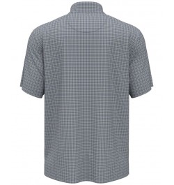 Men's Big & Tall Plaid Short-Sleeve Performance Polo Gray $33.62 Polo Shirts