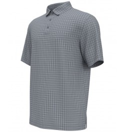 Men's Big & Tall Plaid Short-Sleeve Performance Polo Gray $33.62 Polo Shirts