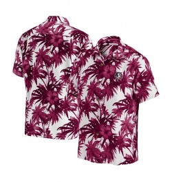 Men's Garnet Florida State Seminoles Harbor Island Hibiscus Button-Up Shirt $53.10 Shirts