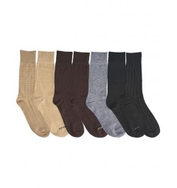 Men's Dress Crew Socks, Pack of 7 Multi $15.27 Socks