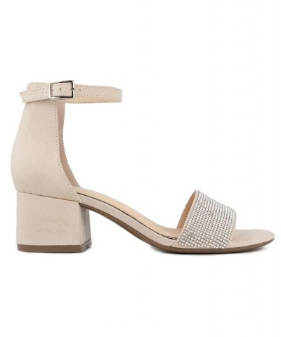 Women's Noelle Block Heel Sandals Tan/Beige $32.50 Shoes