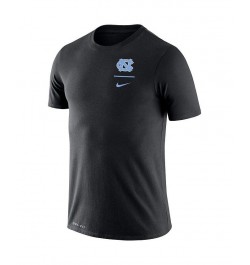 Men's Black North Carolina Tar Heels Logo Stack Legend Performance T-shirt $28.99 T-Shirts