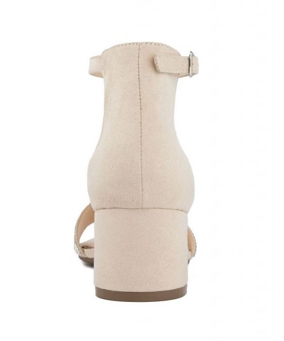 Women's Noelle Block Heel Sandals Tan/Beige $32.50 Shoes