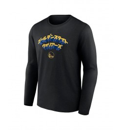 Men's Branded Golden State Warriors Japanese Heritage Long Sleeve T-shirt $19.80 T-Shirts