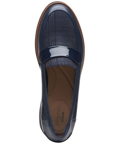 Women's Collection Sharon Gracie Loafers Blue $50.14 Shoes