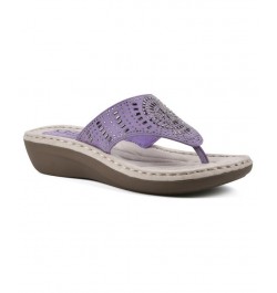 Cienna Comfort Thong Sandals Purple $31.74 Shoes