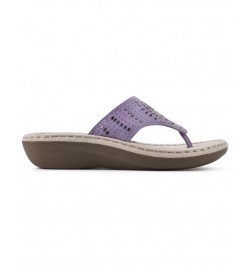 Cienna Comfort Thong Sandals Purple $31.74 Shoes