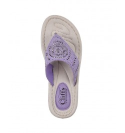 Cienna Comfort Thong Sandals Purple $31.74 Shoes