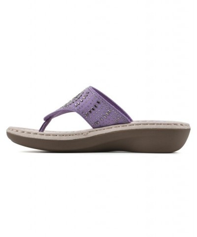 Cienna Comfort Thong Sandals Purple $31.74 Shoes